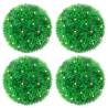  Artificial Boxwood Balls with LED Lights 4 pcs Green 12 cm Size 12 cm Quantity in Package 1 