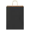 Eco-Friendly Black Paper Bags with Handles | 250 pcs - Hipo Market