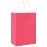 250 Pink Paper Bags with Handles - Eco-Friendly & Durable