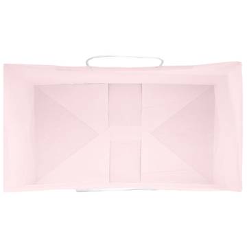 250 Pink Paper Bags with Handles - Eco-Friendly & Durable