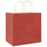 Red Paper Bags with Handles - 250 pcs | Hipo Market