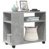 Concrete Grey Side Table with Wheels – 70x35x60 cm