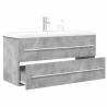  2 Piece Bathroom Furniture Set Concrete Grey Engineered Wood Colour concrete grey Size 100 x 38.5 x 48 cm Model with faucet Number of 1 