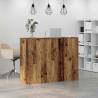 Reception Desk Old Wood 135x50 cm - Versatile Design & Storage