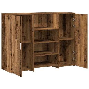 Reception Desk Old Wood 135x50 cm - Versatile Design & Storage