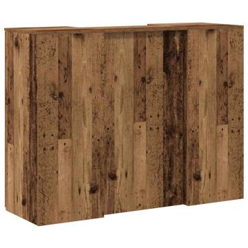 Reception Desk Old Wood 135x50 cm - Versatile Design & Storage