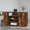 Smoked Oak Reception Desk - 200x50 cm | HipoMarket