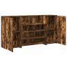 Smoked Oak Reception Desk - 200x50 cm | HipoMarket