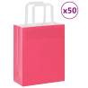  Paper Bags 50 pcs with Handles Pink 18x8x22 cm Colour pink Size 18 x 8 x 22 cm Quantity in Package 50 