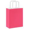 Pink Paper Bags 50 pcs with Handles - Eco-Friendly & Durable