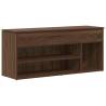 Shoe Bench Brown Oak - Elegant Storage & Seating Solution