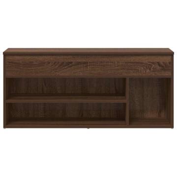 Shoe Bench Brown Oak - Elegant Storage & Seating Solution