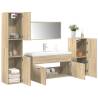  5 Piece Bathroom Furniture Set Sonoma Oak Engineered Wood Colour sonoma oak Size 90 x 38.5 x 46 cm Number of 1 