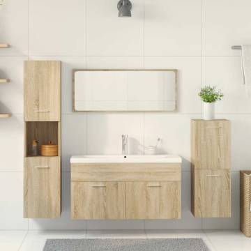 5 Piece Bathroom Furniture Set - Sonoma Oak - Hipomarket UK