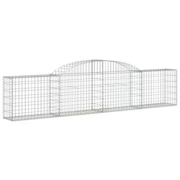 Arched Gabion Baskets - 12 pcs Galvanised Iron 300x30x60/80 cm