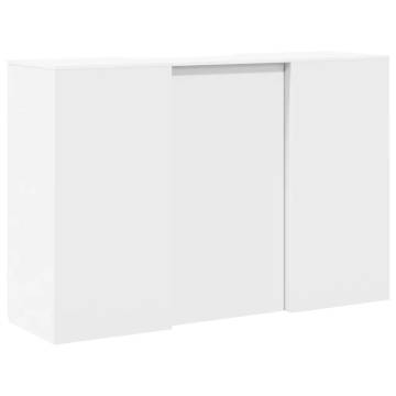 Elegant White Reception Desk - 155x50 cm - Durable Engineered Wood