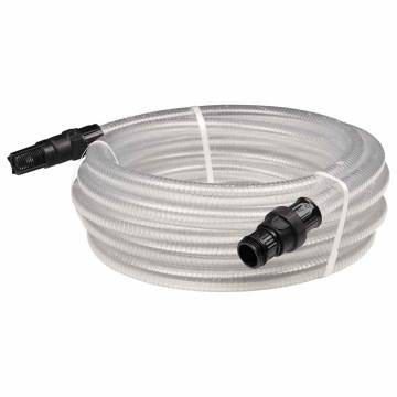 Transparent Suction Hose with PVC Connectors - 10m