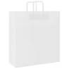 White Paper Bags with Handles - 50 pcs | HipoMarket UK