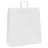 White Paper Bags with Handles - 50 pcs | HipoMarket UK