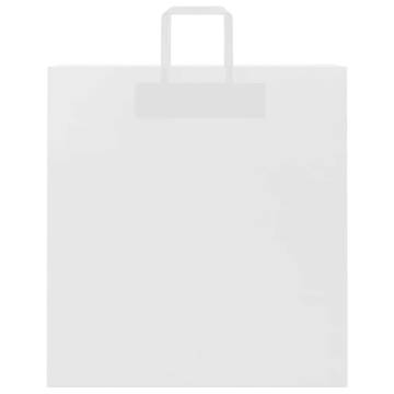 White Paper Bags with Handles - 50 pcs | HipoMarket UK