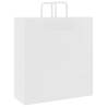 White Paper Bags with Handles - 50 pcs | HipoMarket UK