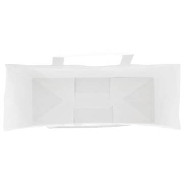 White Paper Bags with Handles - 50 pcs | HipoMarket UK