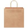 250 Brown Paper Bags with Handles - Eco-Friendly Packaging