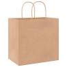 250 Brown Paper Bags with Handles - Eco-Friendly Packaging