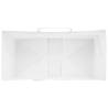 50 White Paper Bags with Handles | Eco-Friendly 21x11x36 cm