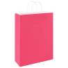 Pink Paper Bags with Handles - 250 pcs | Sustainable Packaging