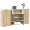 Reception Desk Sonoma Oak - Durable & Versatile Design