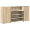 Reception Desk Sonoma Oak - Durable & Versatile Design