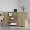 Reception Desk Sonoma Oak - Durable & Versatile Design