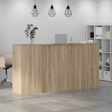 Reception Desk Sonoma Oak - Durable & Versatile Design