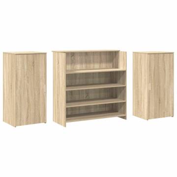 Reception Desk Sonoma Oak - Durable & Versatile Design