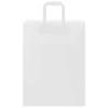 White Paper Bags with Handles - 50 pcs | Hipomarket