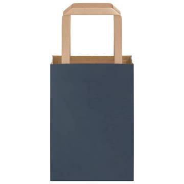 Blue Paper Bags with Handles - 50 pcs | Eco-Friendly Packaging