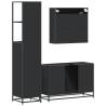 Elegant 3 Piece Bathroom Furniture Set in Black - Hipo Market