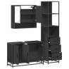 Elegant 3 Piece Bathroom Furniture Set in Black - Hipo Market