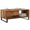 Coffee Table Old Wood 90x50 cm | Industrial Style & Storage