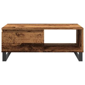 Coffee Table Old Wood 90x50 cm | Industrial Style & Storage