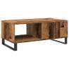 Coffee Table Old Wood 90x50 cm | Industrial Style & Storage