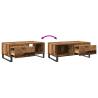 Coffee Table Old Wood 90x50 cm | Industrial Style & Storage