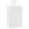 250 White Paper Bags with Handles - Eco-Friendly & Versatile