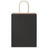 50 Black Paper Bags with Handles | Eco-Friendly Kraft Bags