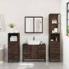 4 Piece Bathroom Furniture Set - Brown Oak Engineered Wood