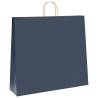 250 Blue Paper Bags with Handles - Eco-Friendly & Durable