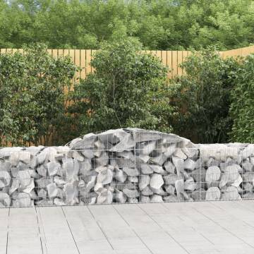 Arched Gabion Baskets 12 pcs - Galvanised Iron | HipoMarket