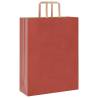 Red Paper Bags with Handles - 50 pcs | Eco-Friendly Packaging