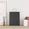 50 Black Paper Bags with Handles - Eco-Friendly & Durable